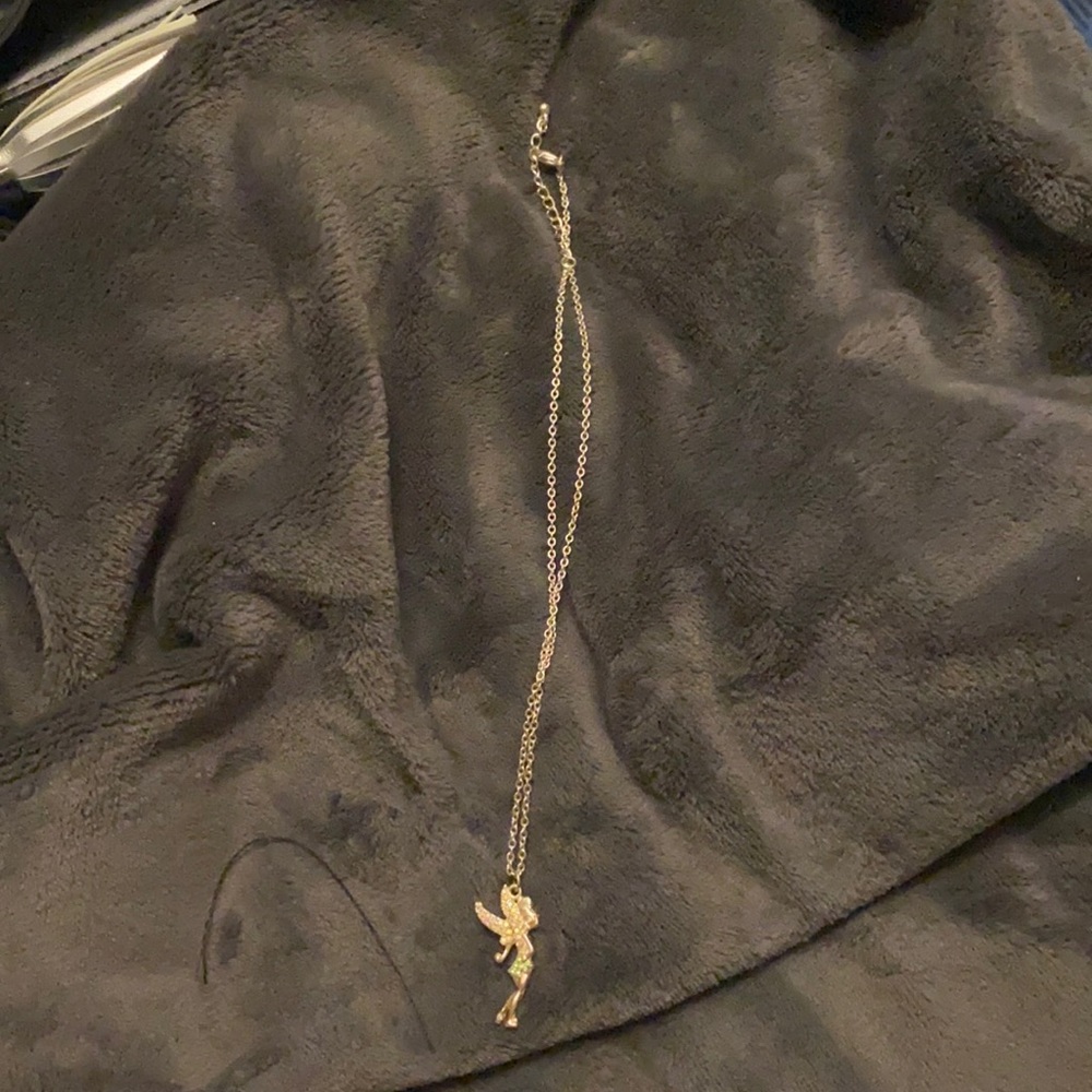 Young Lady Silver Tinkerbell Necklace and Pendant